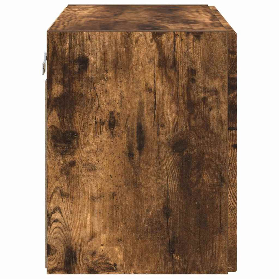 TV-wandkast Gerookt eiken 59,5 x 31 x 40 cm Bewerkt hout