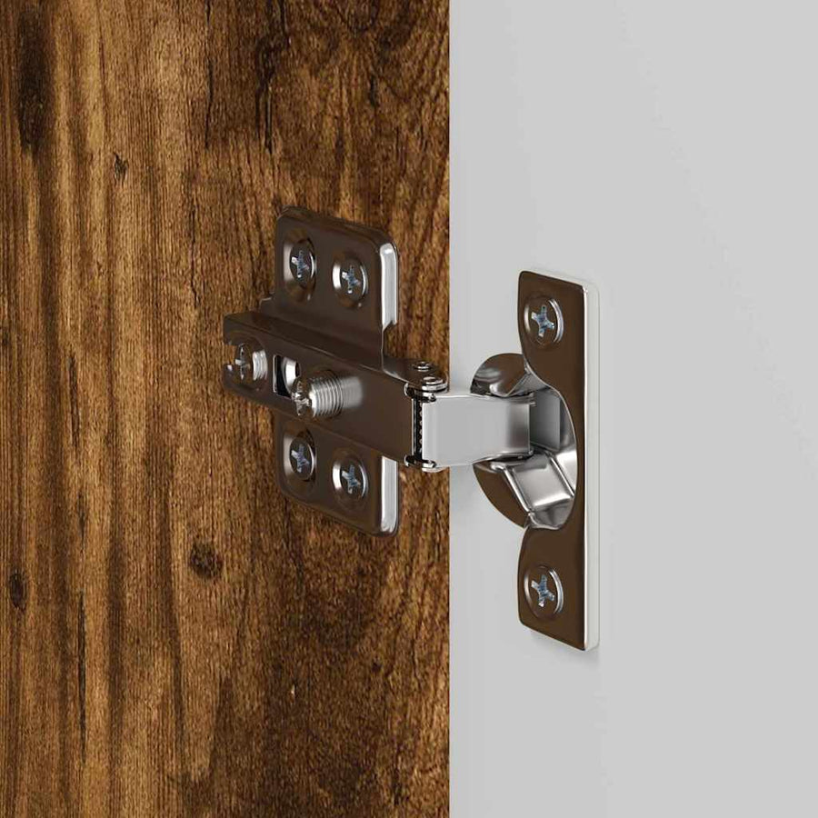 TV-wandkast 2 pcs Gerookt eiken 59,5 x 31 x 40 cm Bewerkt hout