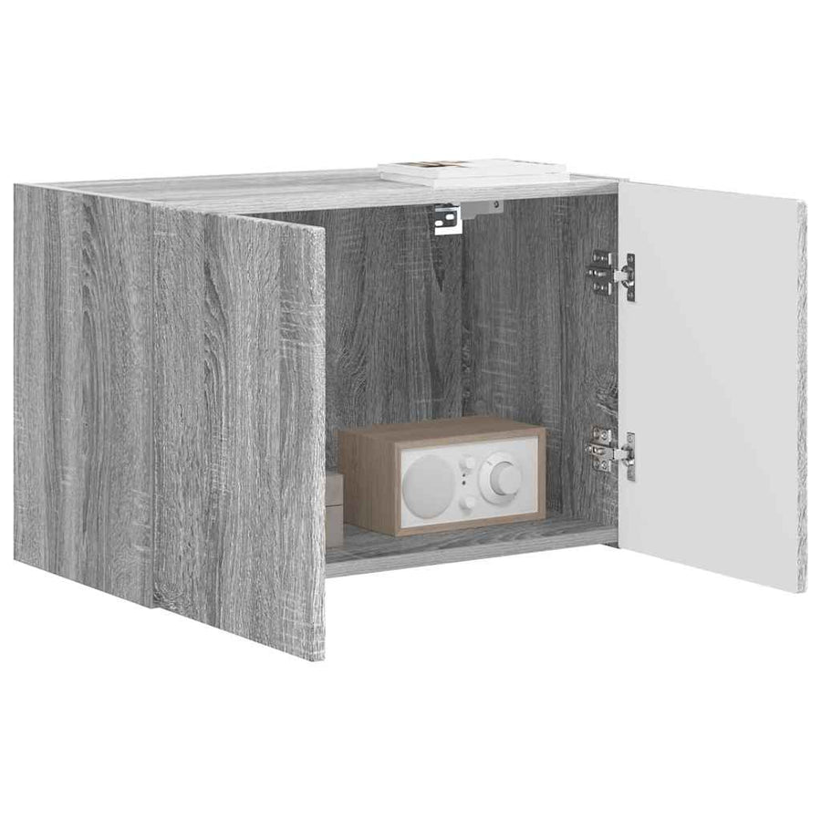 TV-wandkast Grijs Sonoma 59,5 x 31 x 40 cm Bewerkt hout