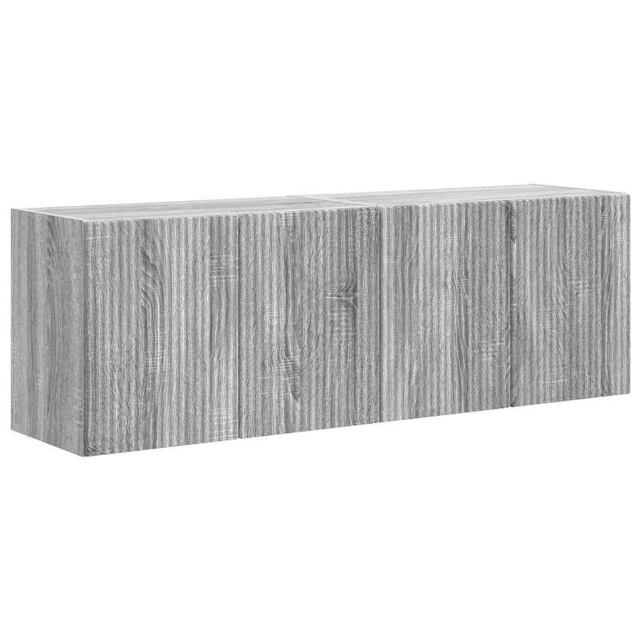 TV-wandkast 2 pcs Grijs Sonoma 59,5 x 31 x 40 cm Bewerkt hout