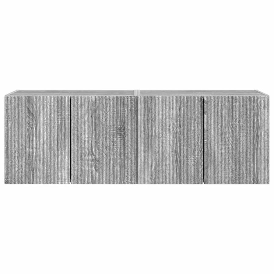 TV-wandkast 2 pcs Grijs Sonoma 59,5 x 31 x 40 cm Bewerkt hout