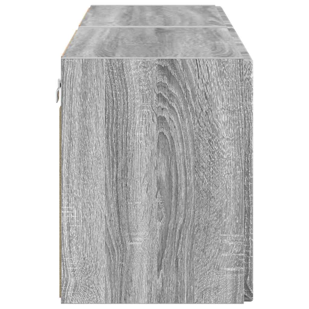 TV-wandkast 2 pcs Grijs Sonoma 59,5 x 31 x 40 cm Bewerkt hout