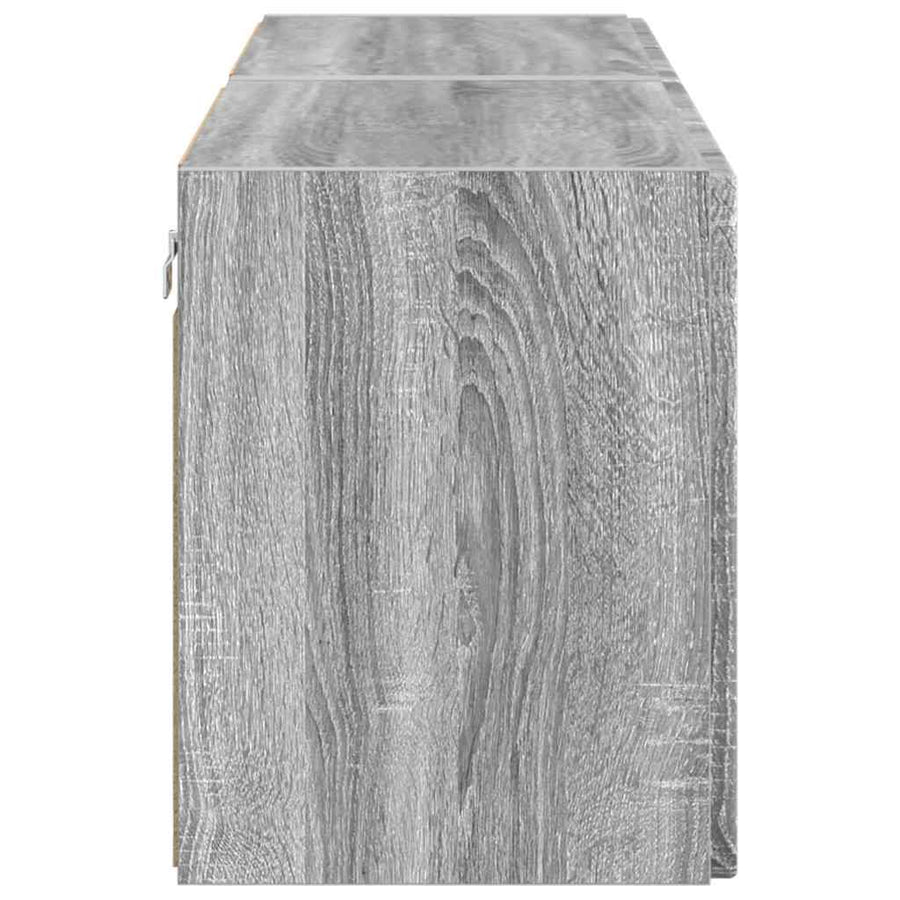 TV-wandkast 2 pcs Grijs Sonoma 59,5 x 31 x 40 cm Bewerkt hout