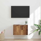 TV-wandkast 59,5x31x40 cm bewerkt hout oud hout