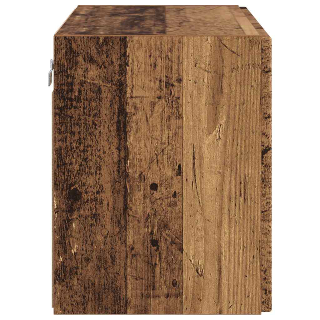 TV-wandkast Oud Hout 59,5 x 31 x 40 cm Bewerkt hout
