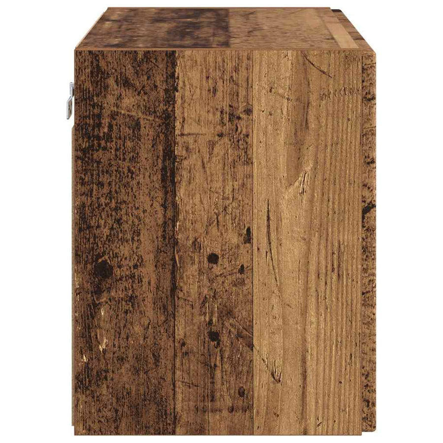TV-wandkast Oud Hout 59,5 x 31 x 40 cm Bewerkt hout