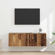 TV-wandkast 2 stuks 59,5x31x40 cm bewerkt hout