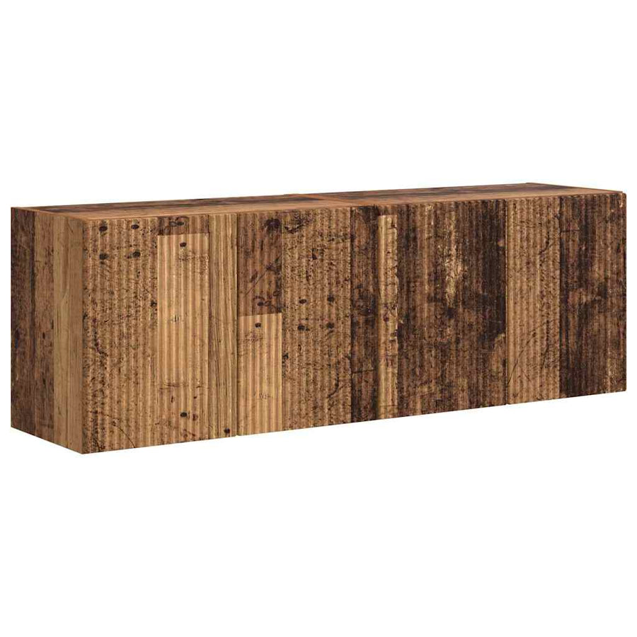 TV-wandkast 2 pcs Oud Hout 59,5 x 31 x 40 cm Bewerkt hout