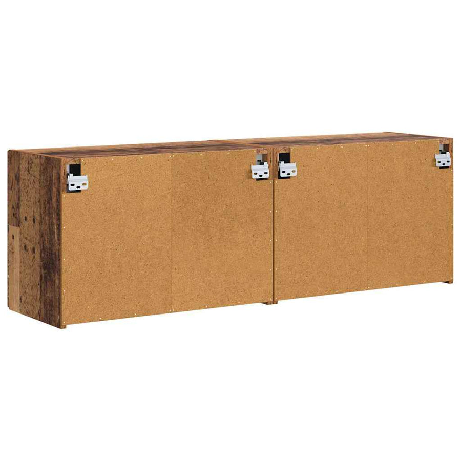 TV-wandkast 2 pcs Oud Hout 59,5 x 31 x 40 cm Bewerkt hout