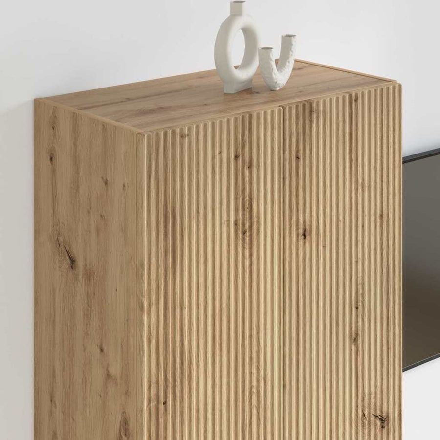 TV-wandkast Wandgemonteerd Wit 59,5 x 31 x 60 cm Bewerkt hout