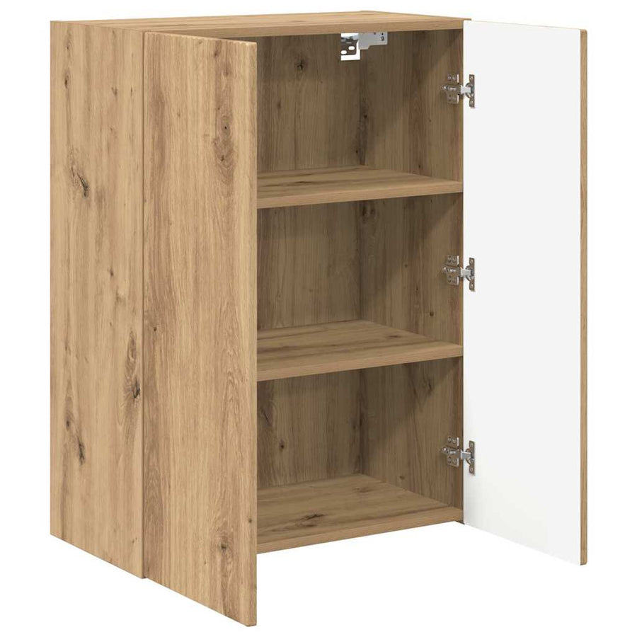 TV-wandkast Wandgemonteerd Wit 59,5 x 31 x 60 cm Bewerkt hout