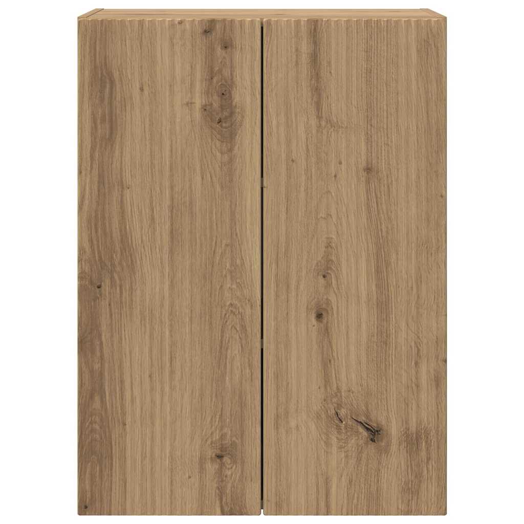 TV-wandkast Wandgemonteerd Wit 59,5 x 31 x 60 cm Bewerkt hout