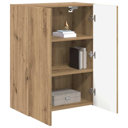 TV-wandkast Wandgemonteerd Wit 59,5 x 31 x 60 cm Bewerkt hout