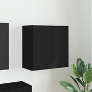Tv-wandkast 59,5x31x60 cm zwart bewerkt hout