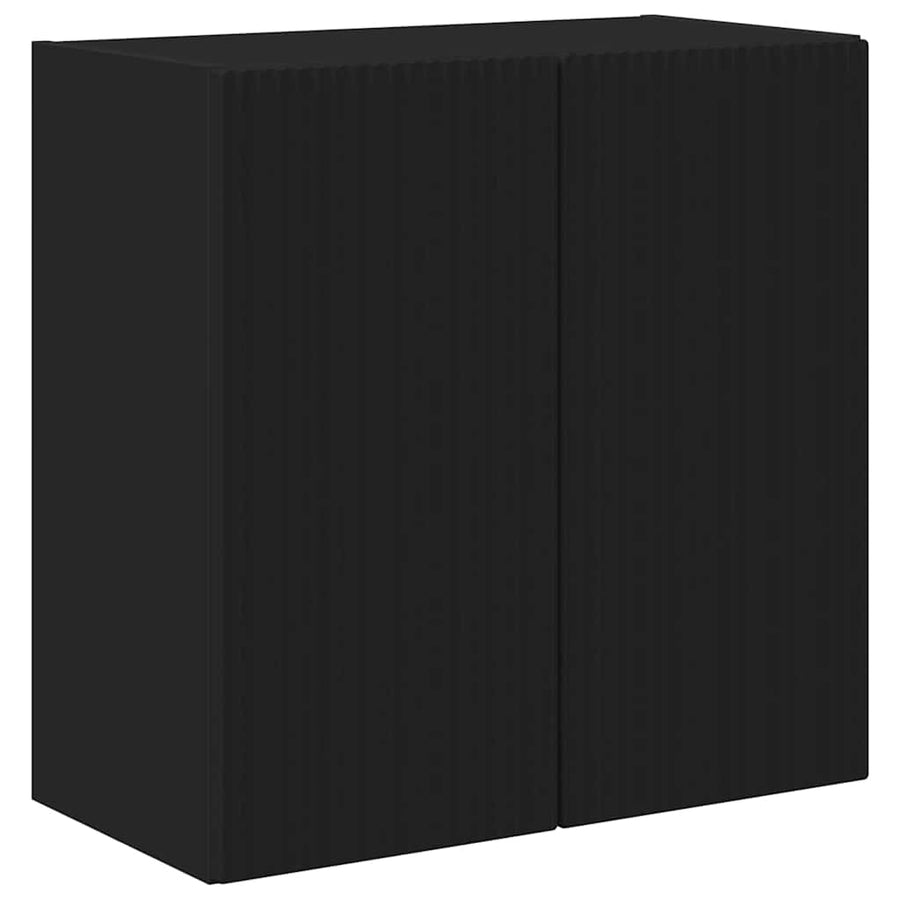TV-wandkast Wandgemonteerd Zwart 59,5 x 31 x 60 cm Bewerkt hout