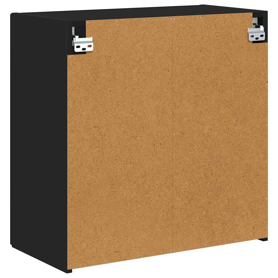 TV-wandkast Wandgemonteerd Zwart 59,5 x 31 x 60 cm Bewerkt hout