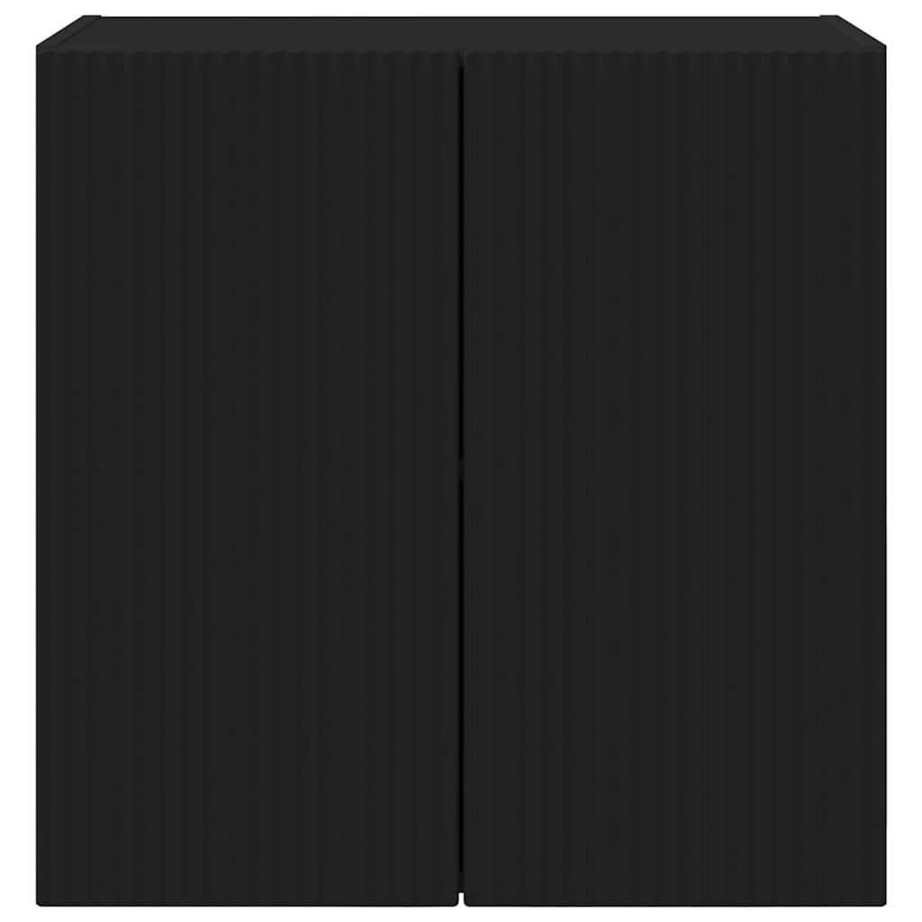 TV-wandkast Wandgemonteerd Zwart 59,5 x 31 x 60 cm Bewerkt hout