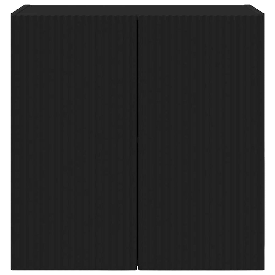 TV-wandkast Wandgemonteerd Zwart 59,5 x 31 x 60 cm Bewerkt hout