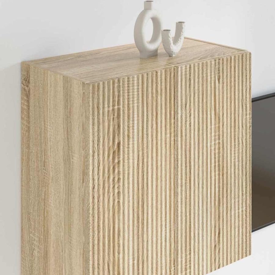 TV-wandkast Sonoma Eiken 59,5 x 31 x 60 cm Bewerkt hout