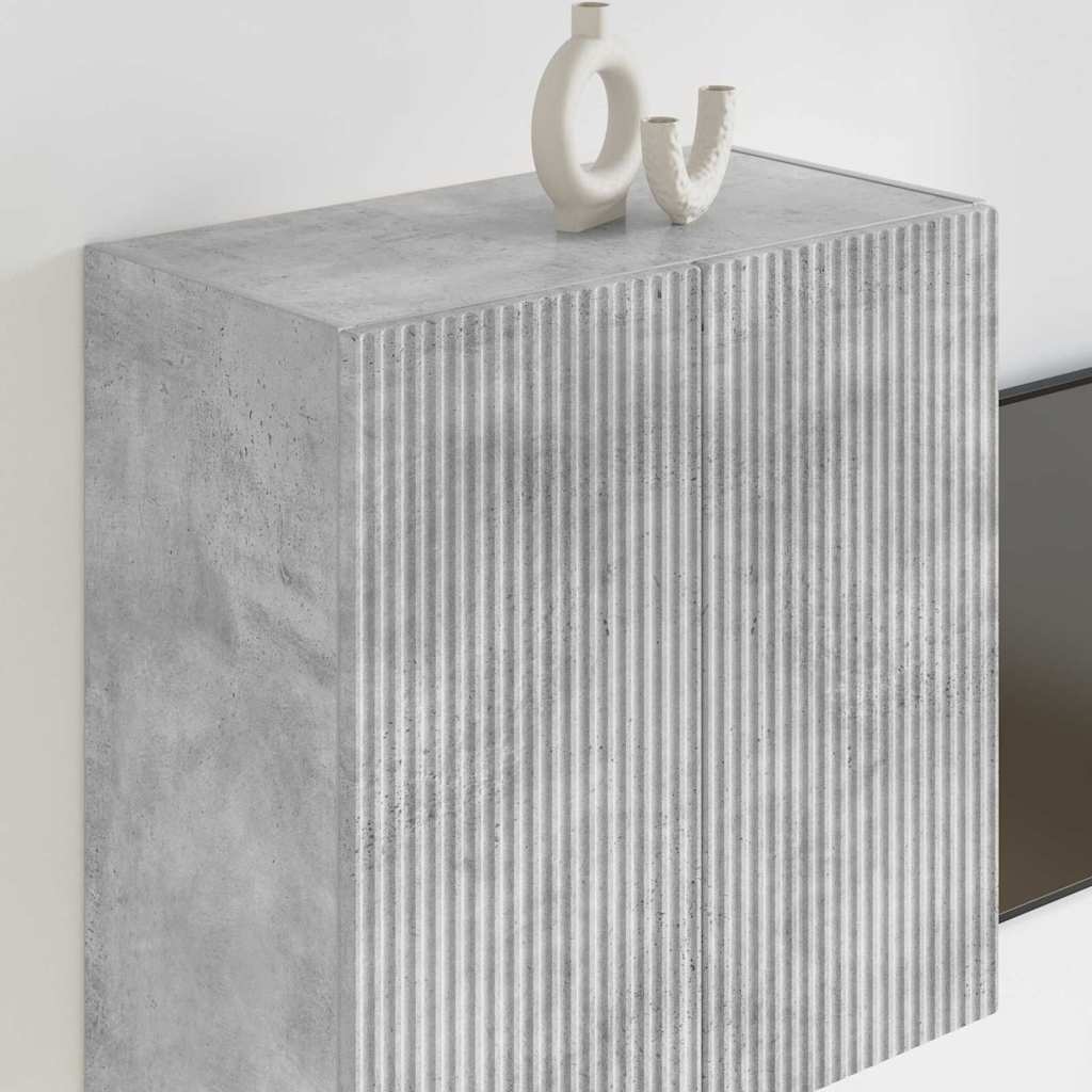 TV-wandkast Beton Grijs 59,5 x 31 x 60 cm Bewerkt hout