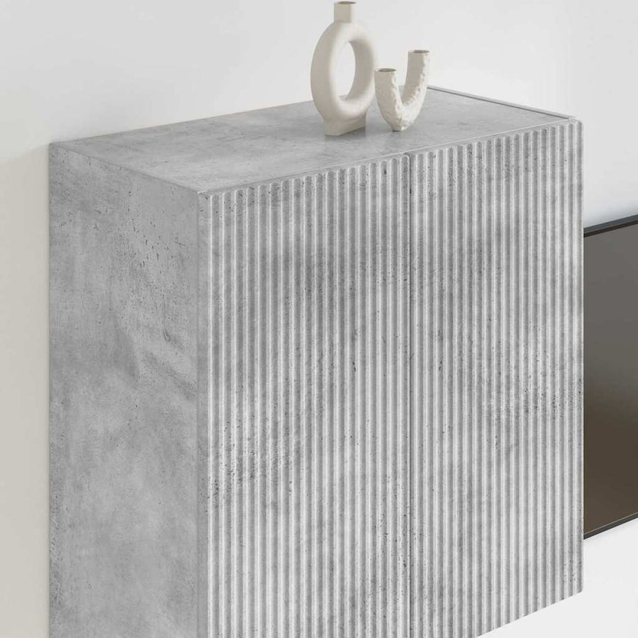 TV-wandkast Beton Grijs 59,5 x 31 x 60 cm Bewerkt hout