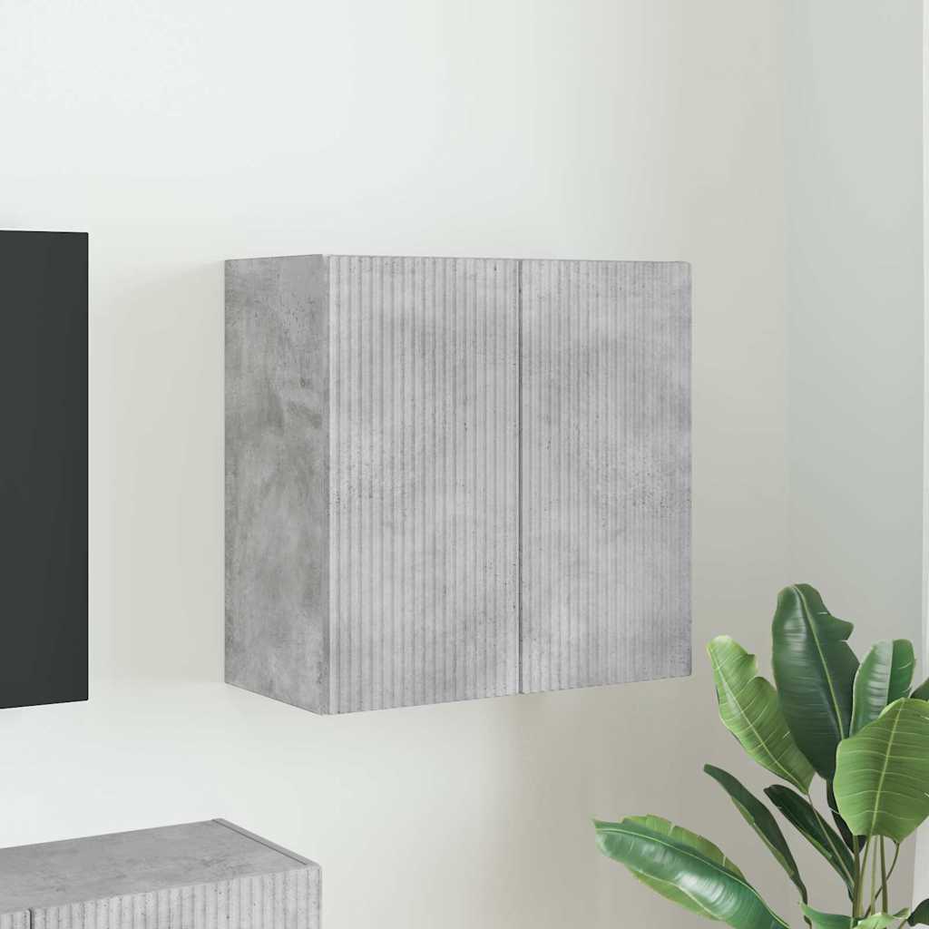 TV-wandkast Beton Grijs 59,5 x 31 x 60 cm Bewerkt hout