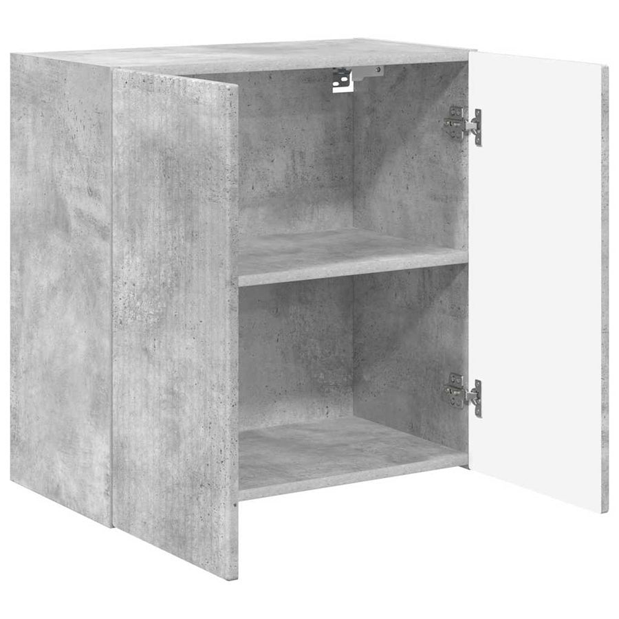 TV-wandkast Beton Grijs 59,5 x 31 x 60 cm Bewerkt hout