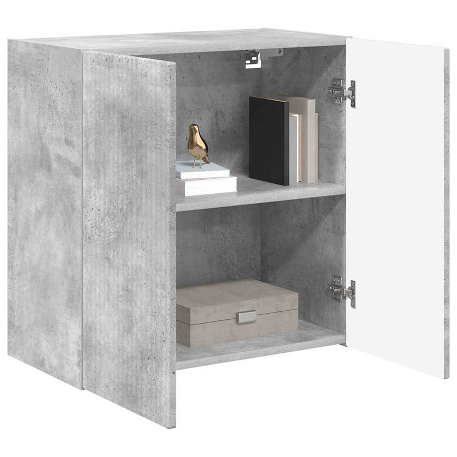 TV-wandkast Beton Grijs 59,5 x 31 x 60 cm Bewerkt hout