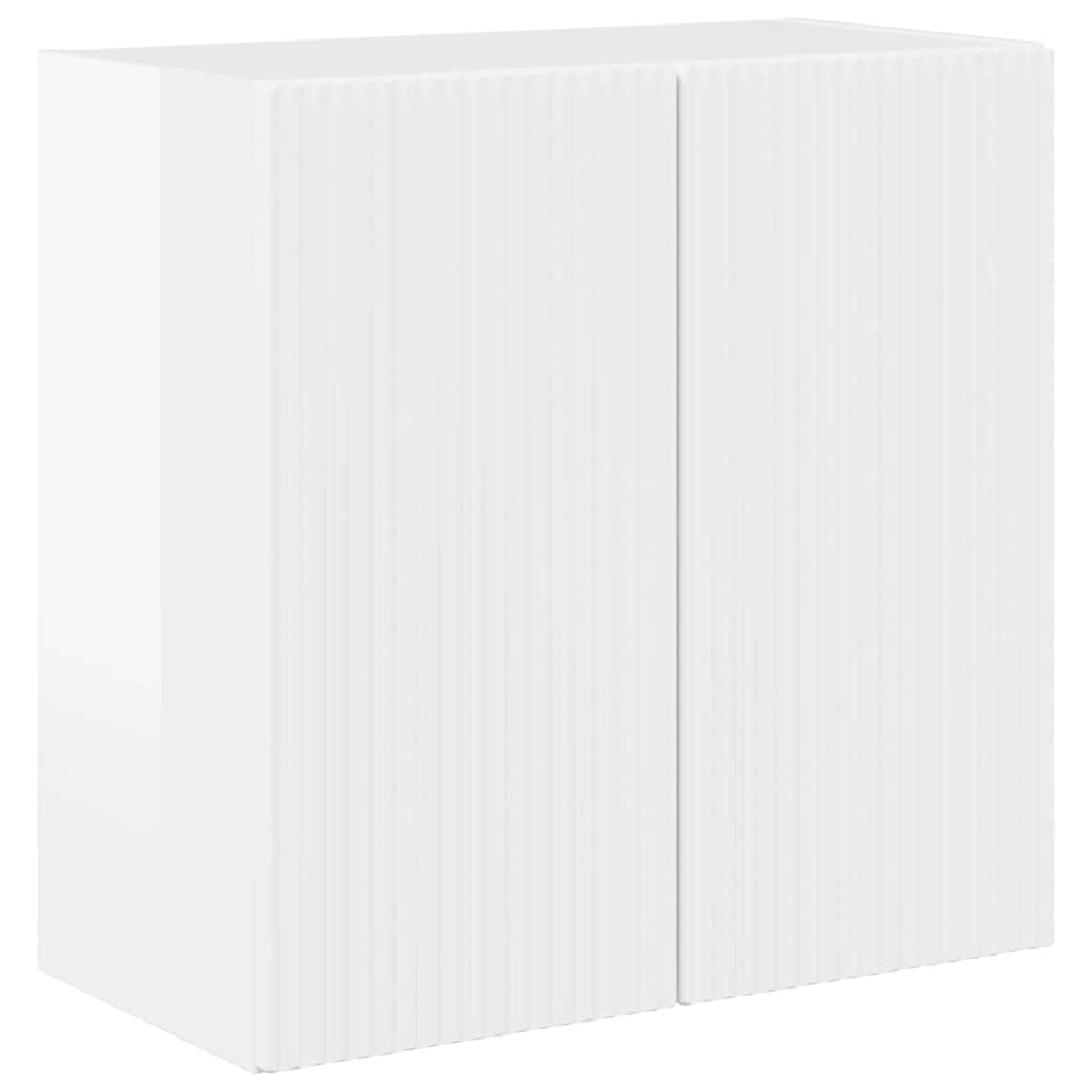 TV-wandkast Hoogglans wit 59,5 x 31 x 60 cm Bewerkt hout