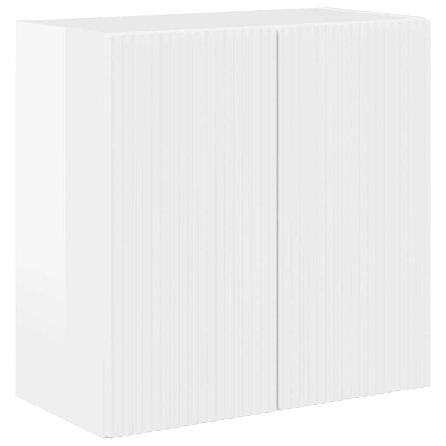 TV-wandkast Hoogglans wit 59,5 x 31 x 60 cm Bewerkt hout
