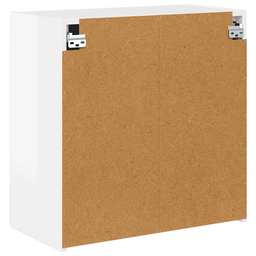 TV-wandkast Hoogglans wit 59,5 x 31 x 60 cm Bewerkt hout