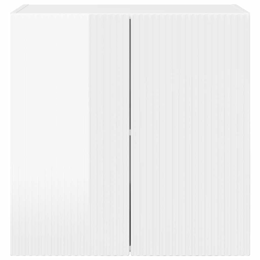 TV-wandkast Hoogglans wit 59,5 x 31 x 60 cm Bewerkt hout