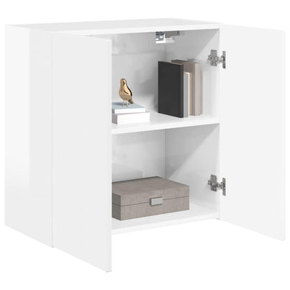 TV-wandkast Hoogglans wit 59,5 x 31 x 60 cm Bewerkt hout