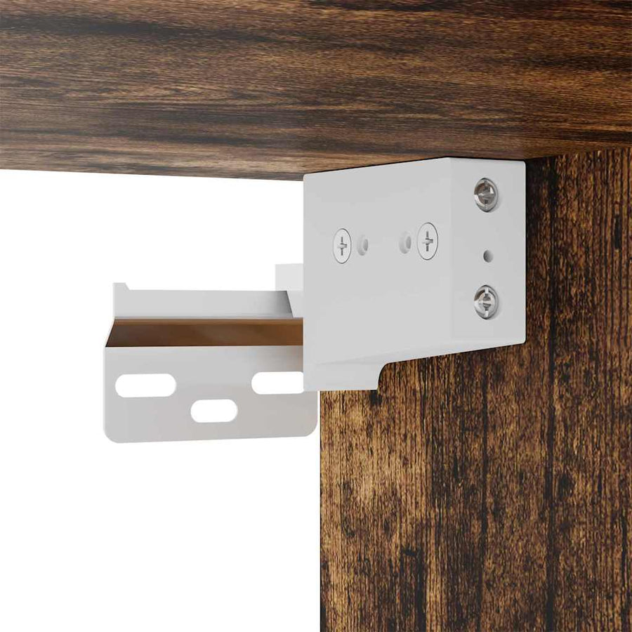 TV-wandkast Gerookt eiken 59,5 x 31 x 60 cm Bewerkt hout
