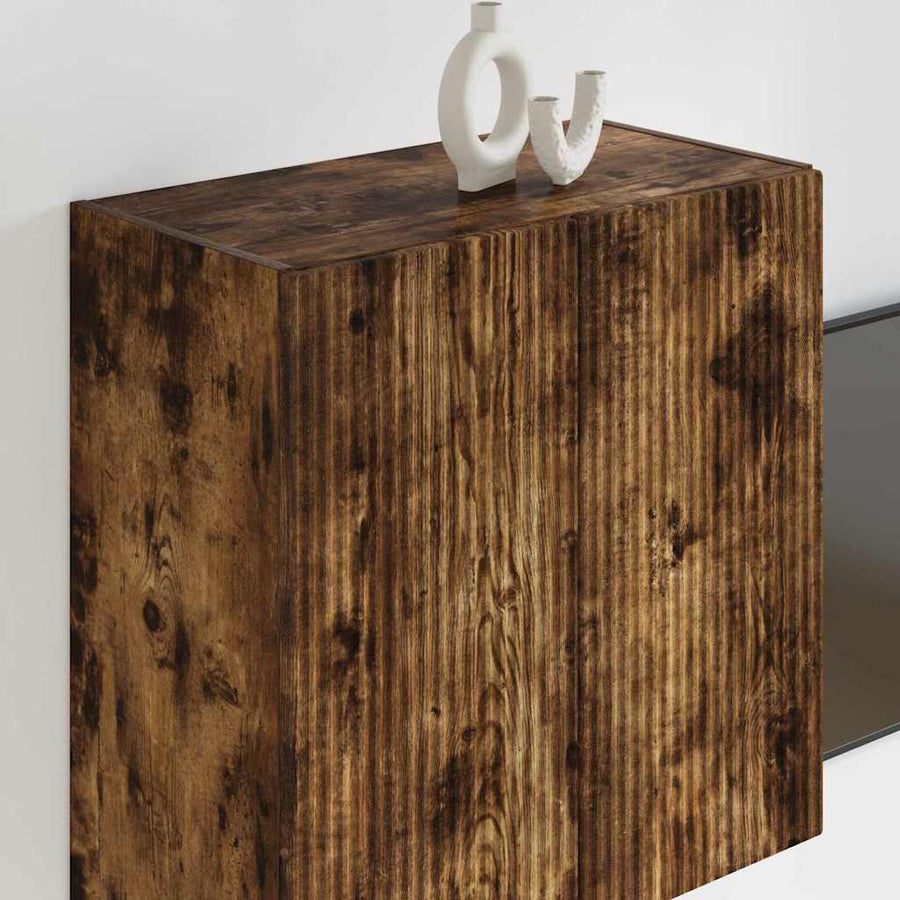 TV-wandkast Gerookt eiken 59,5 x 31 x 60 cm Bewerkt hout