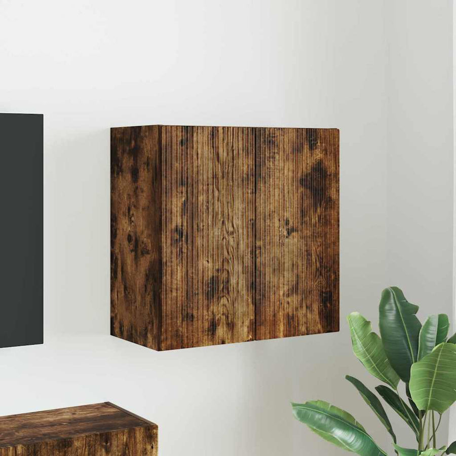 TV-wandkast Gerookt eiken 59,5 x 31 x 60 cm Bewerkt hout