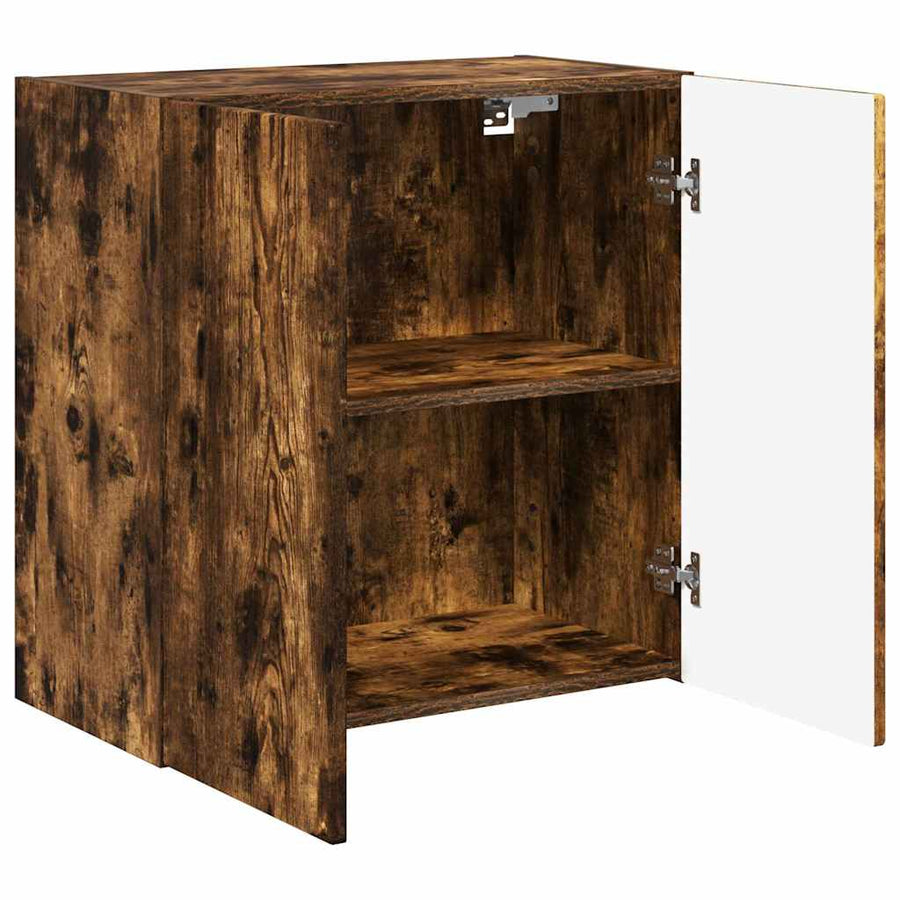 TV-wandkast Gerookt eiken 59,5 x 31 x 60 cm Bewerkt hout
