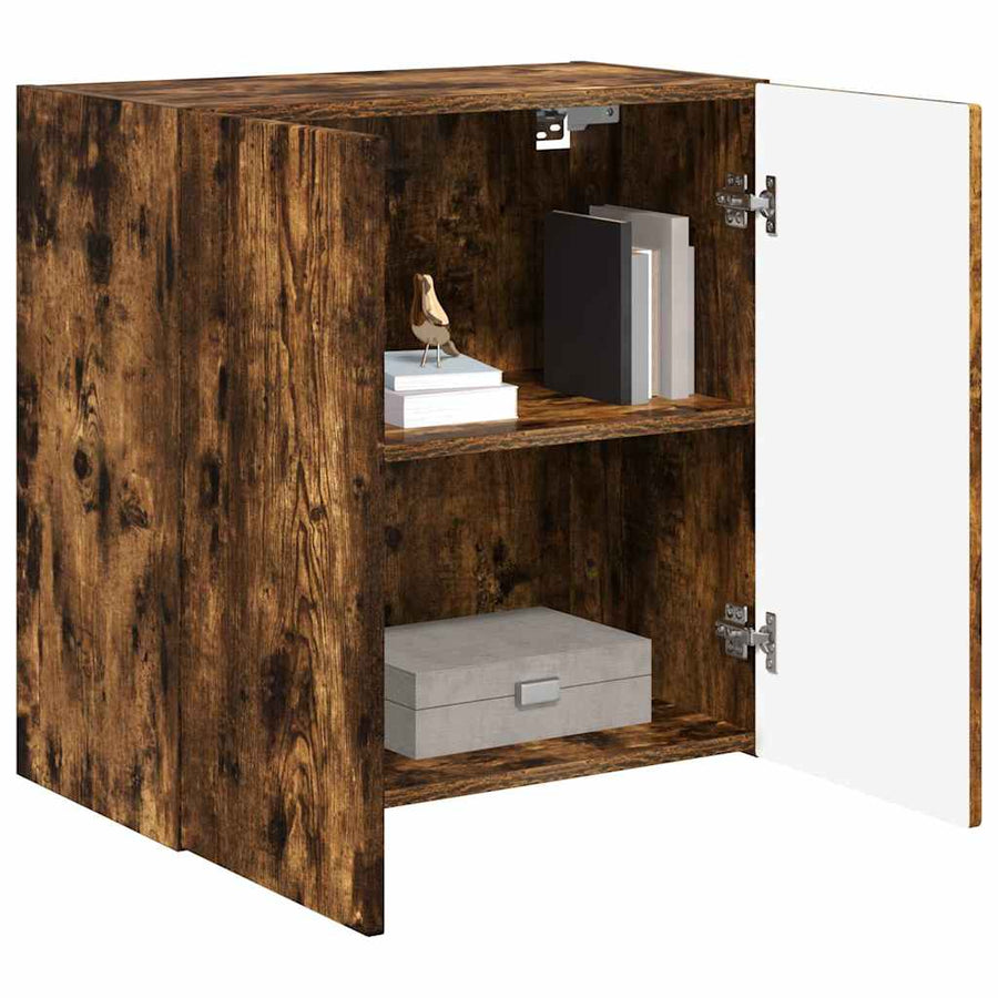 TV-wandkast Gerookt eiken 59,5 x 31 x 60 cm Bewerkt hout