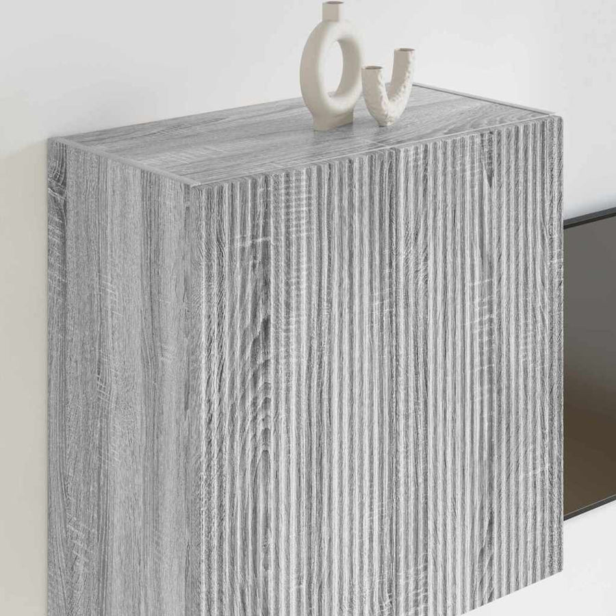TV-wandkast Grijs Sonoma 59,5 x 31 x 60 cm Bewerkt hout