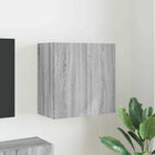 Tv-wandkast 59,5x31x60 cm grijs bewerkt hout