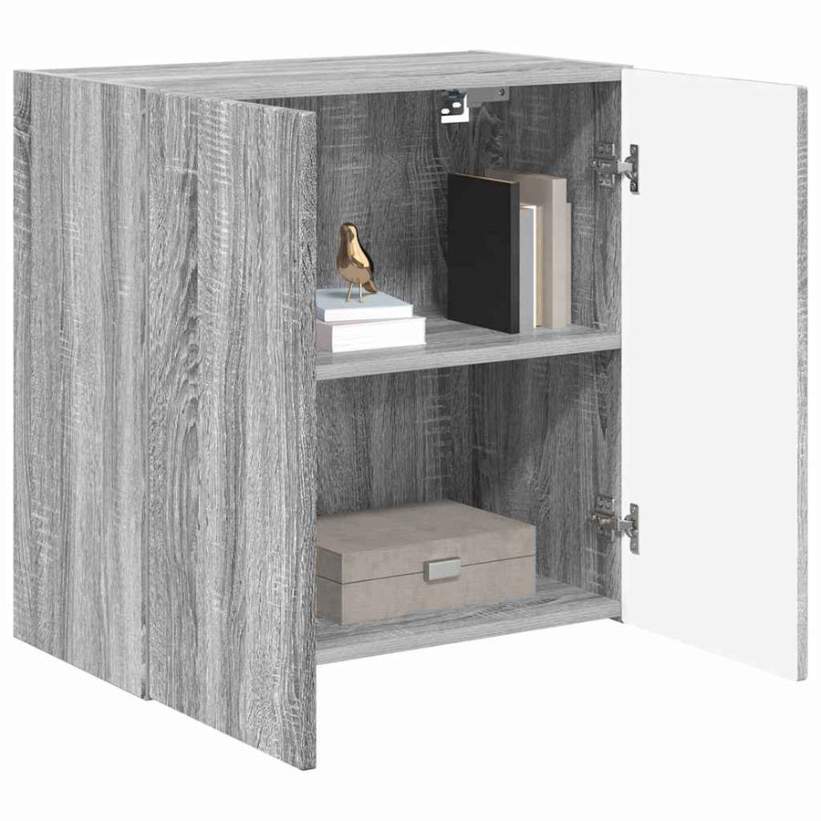 TV-wandkast Grijs Sonoma 59,5 x 31 x 60 cm Bewerkt hout
