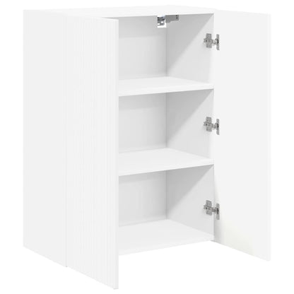 TV-wandkast Wandgemonteerd Wit 59,5 x 31 x 80 cm Bewerkt hout