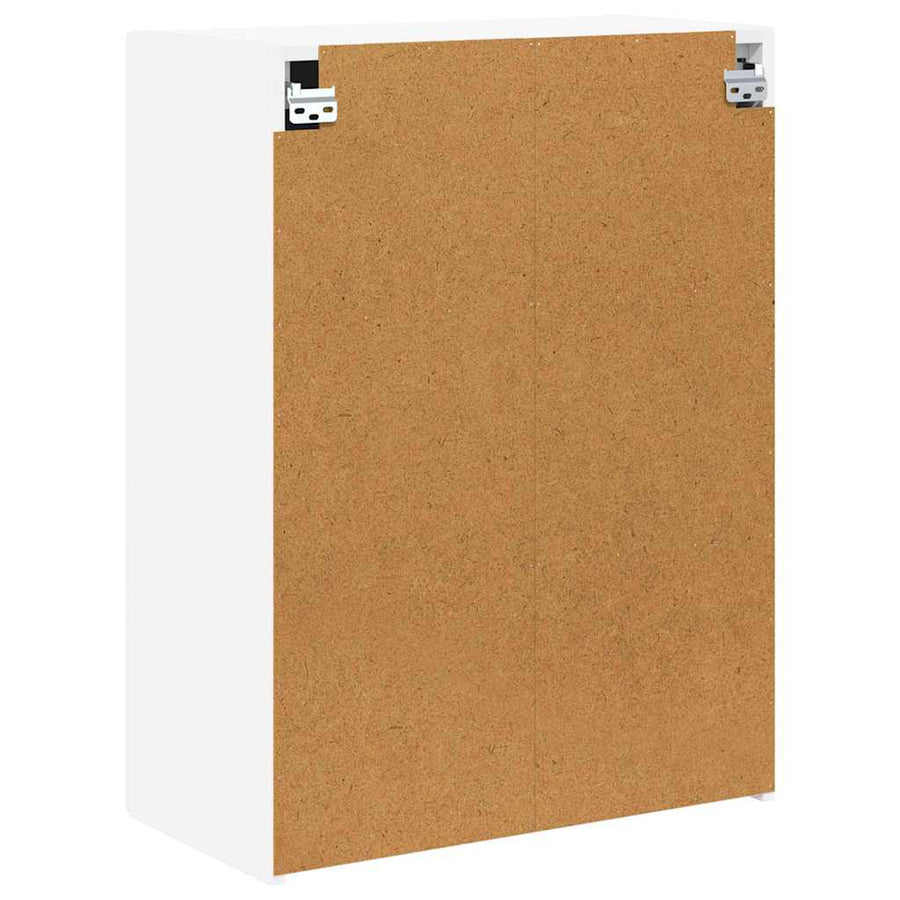 TV-wandkast Wandgemonteerd Wit 59,5 x 31 x 80 cm Bewerkt hout