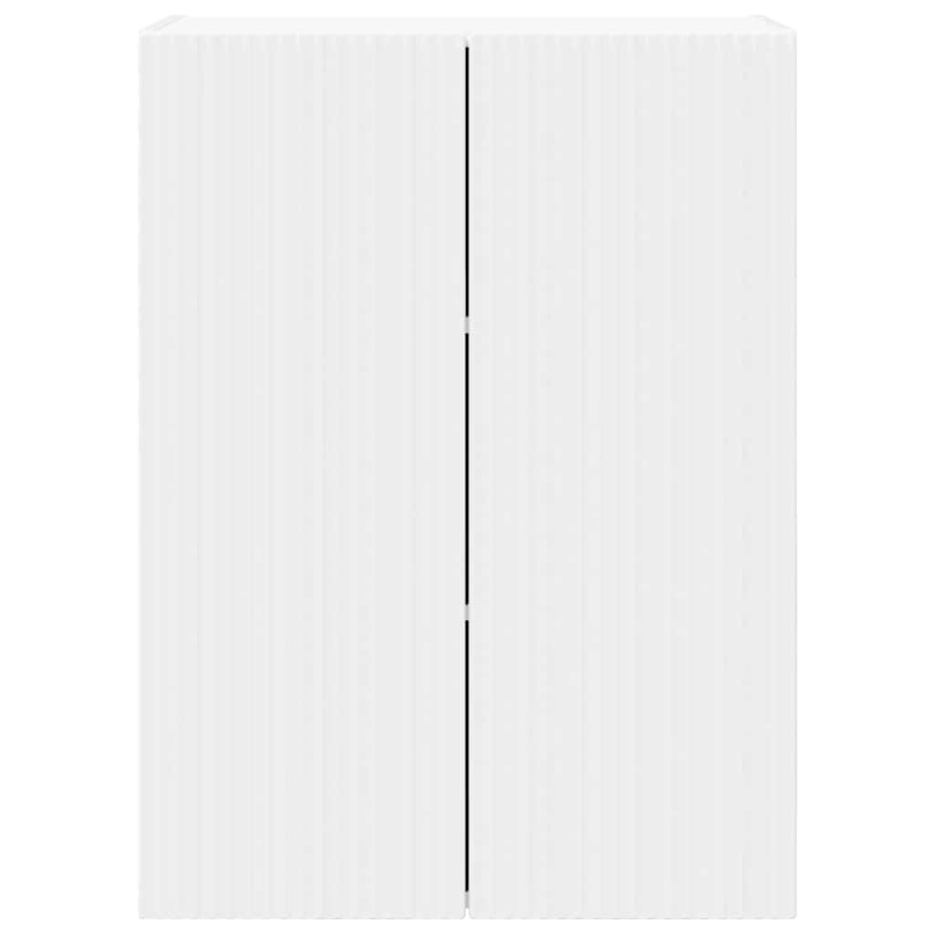 TV-wandkast Wandgemonteerd Wit 59,5 x 31 x 80 cm Bewerkt hout