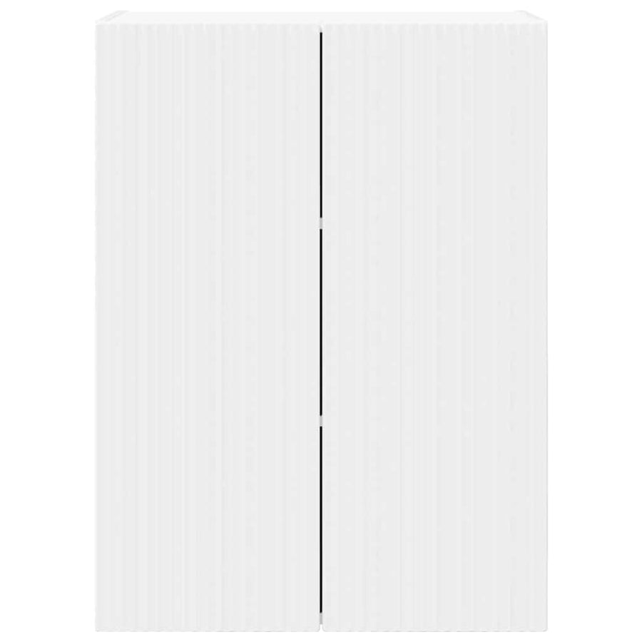 TV-wandkast Wandgemonteerd Wit 59,5 x 31 x 80 cm Bewerkt hout