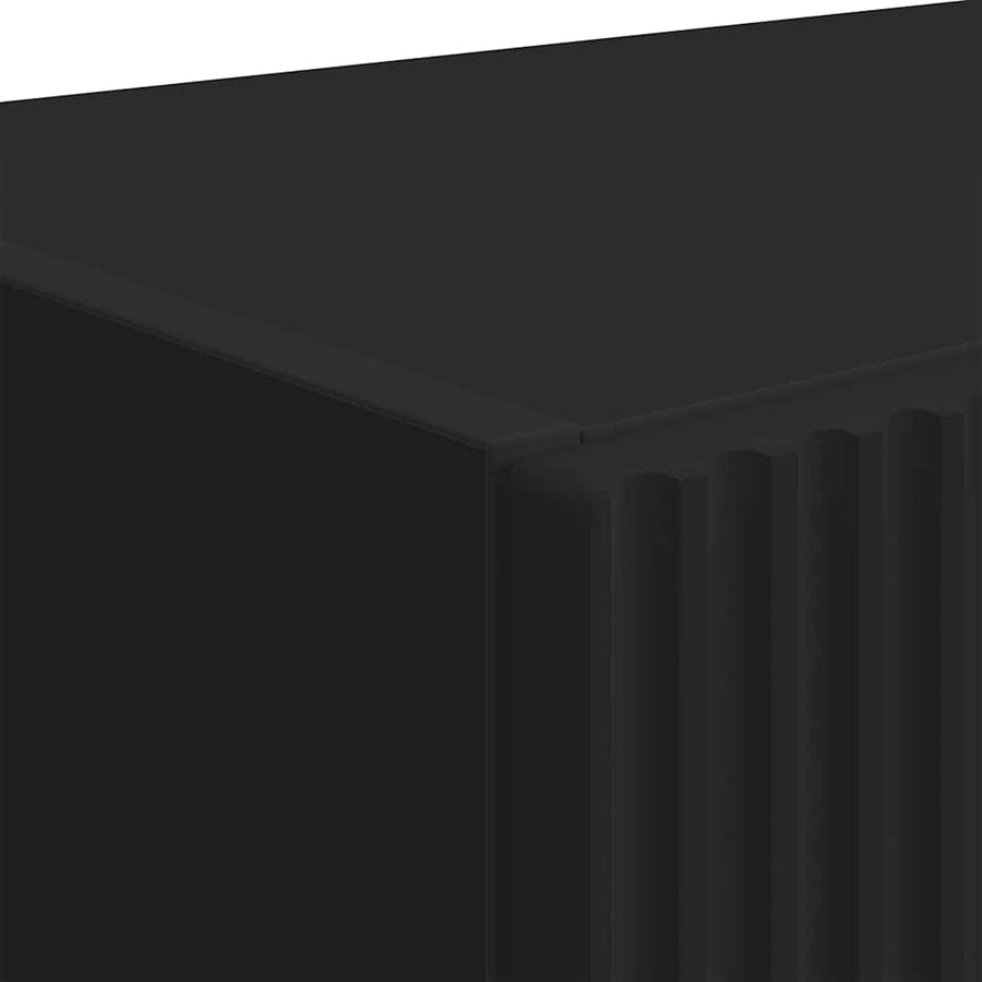 TV-wandkast Wandgemonteerd Zwart 59,5 x 31 x 80 cm Bewerkt hout