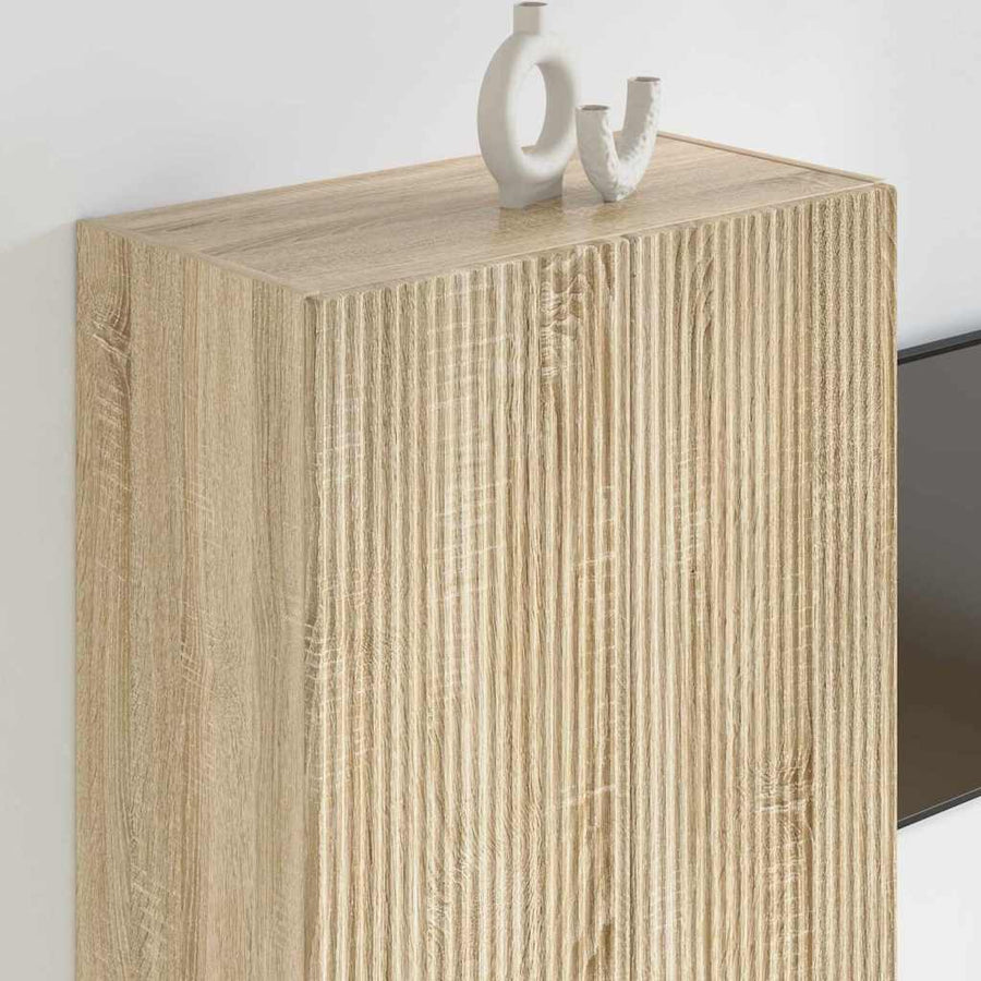 TV-wandkast Sonoma Eiken 59,5 x 31 x 80 cm Bewerkt hout