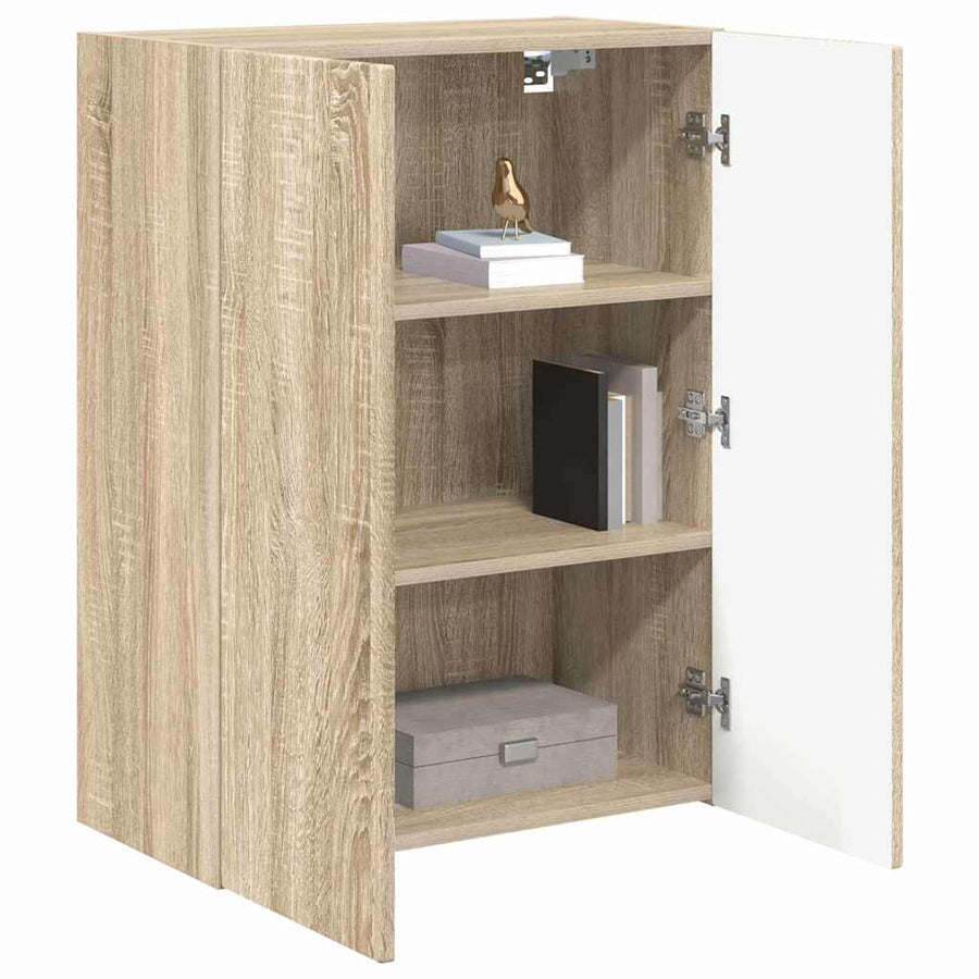 TV-wandkast Sonoma Eiken 59,5 x 31 x 80 cm Bewerkt hout