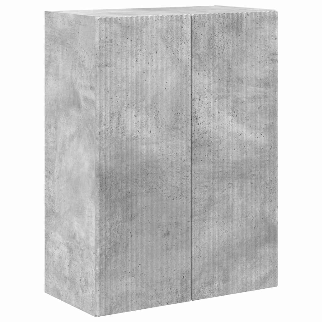 TV-wandkast Beton Grijs 59,5 x 31 x 80 cm Bewerkt hout