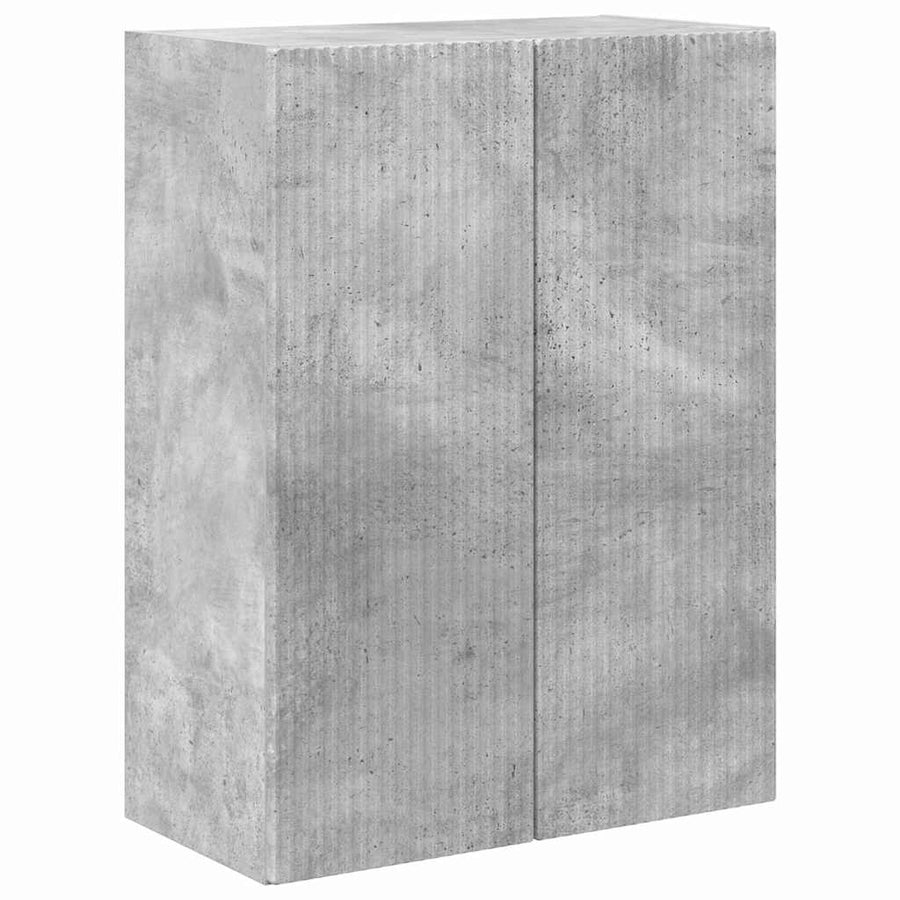 TV-wandkast Beton Grijs 59,5 x 31 x 80 cm Bewerkt hout